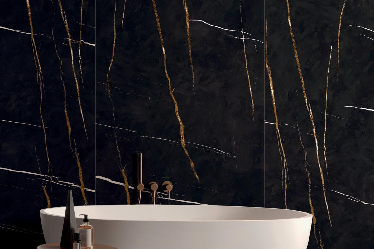 Sahara Noir 24x48 Marble Look Porcelain Tile