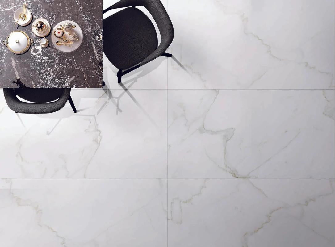Marble Calacatta Polished 48x48 Marble Look Porcelain Tile