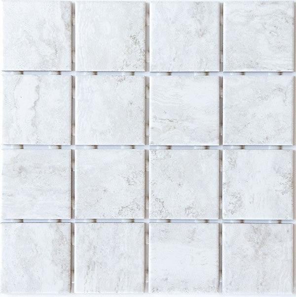 OMD-15090 Blanco 3x3 Ceramic Mosaic Tile 12x12 Sheet