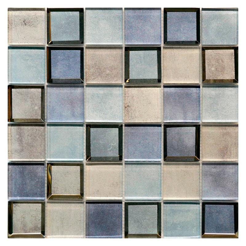 Clouds Blue 2x2 Glass Mosaic 12x12 Sheet