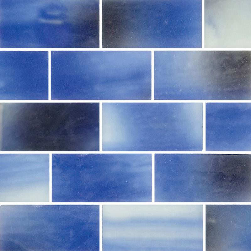 Subway Frosted Sky 2x4 Glass Mosaic Tile 12x12 Sheet