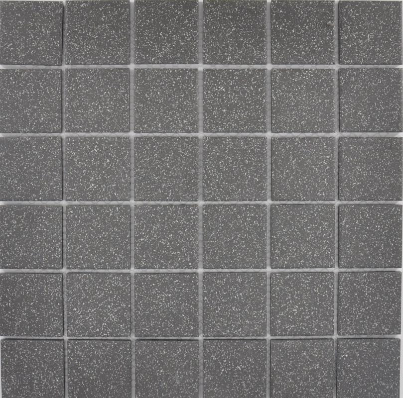 Graphite Grey Speckled 2x2 Porcelain Mosaic Tile 12x12