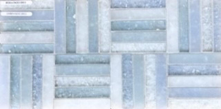 Caribbean Sticks and Stacks Glass Mosaic Tile 11x11 Sheet