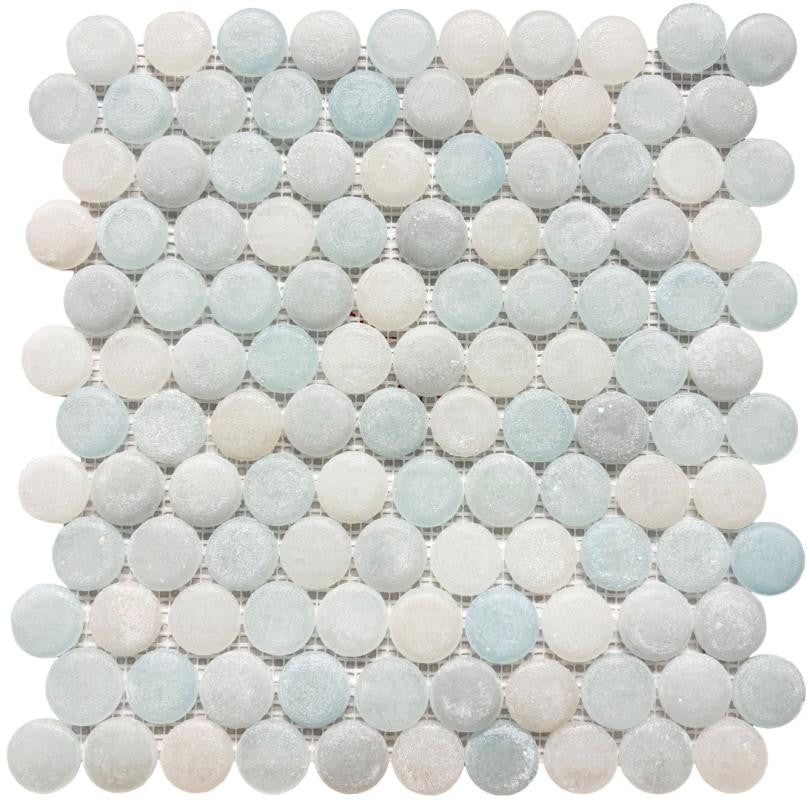 Liquid Drops Clearwater Glass Mosaic Tile 12x12 Sheet