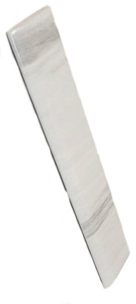 Ontario Silver Glossy Ceramic Bullnose 2x10