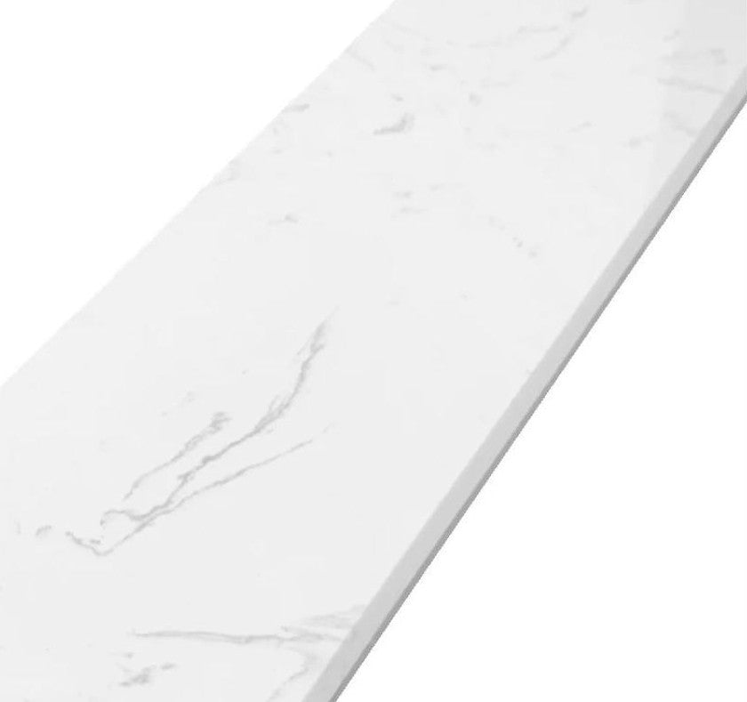 Engineered Carrara Polished Window Sill, Double Bevel, 6x72
