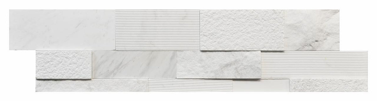 Volakas White Marble 6x24 Natural Stone Ledger Panel Marble Tile