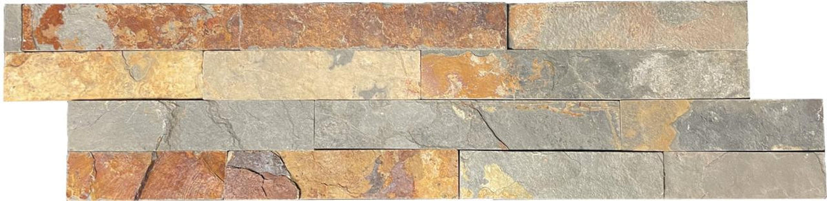Panel de piedra apilada Golden Slate de 6x24