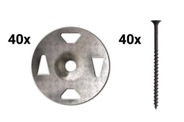 Schluter Kerdi-Board 1-5/8" Screws & Washers 40-Pack