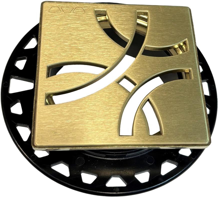 Schluter KERDI-DRAIN 4" Curve Classic Gold Grate