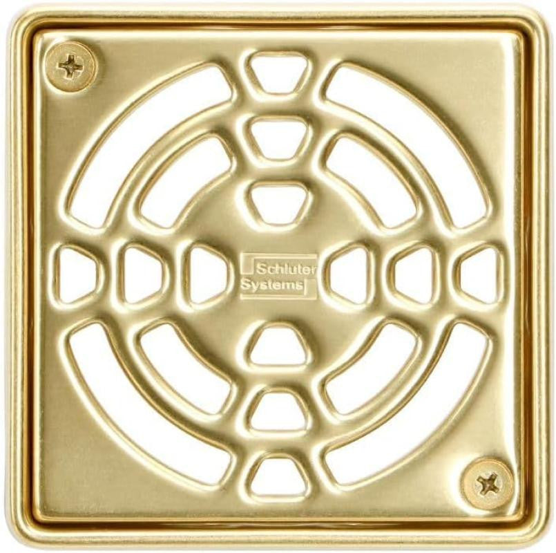 Schluter KERDI-DRAIN 4" Classic Gold Grate