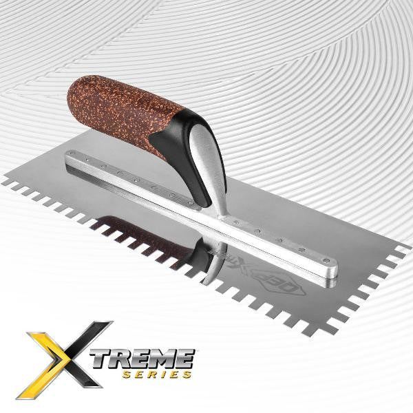 X-Treme Cork Handle Notched Trowel 1/2"x1/2"x1/2"