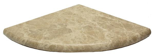 Emperador Marble Corner Shower Shelf 9" - Polished