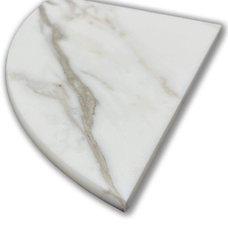 Calacatta Gold Marble Corner Shower Shelf 9" - Honed