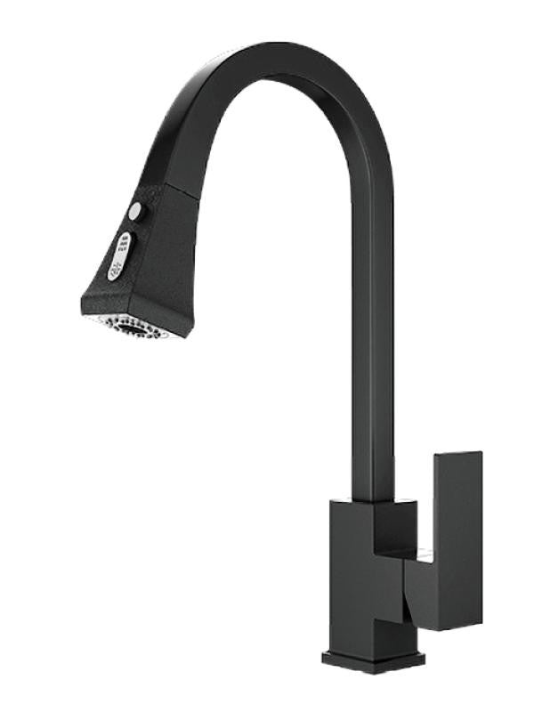 KF811 Single-Handle Kitchen Faucet, Matte Black