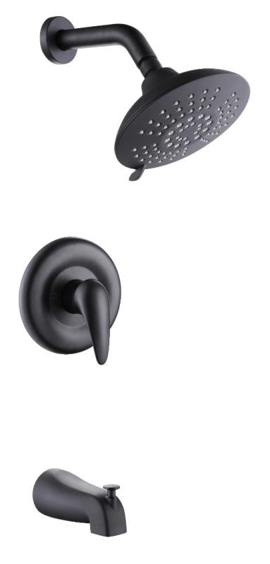 CS039 Tub/Shower Faucet Combo, Matte Black