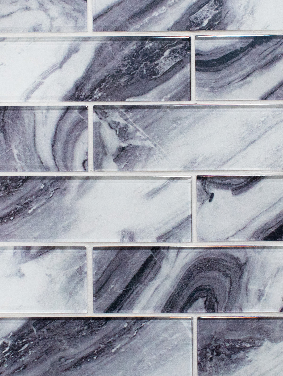 Panda 2x6 Glass Mosaic Tile