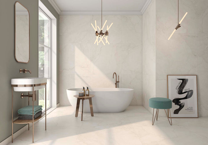 Cronos Marfil 24x24 Honed Limestone Look Porcelain Tile