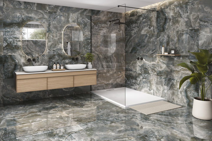 Scarlet Black 24x48 Polished Porcelain Tile