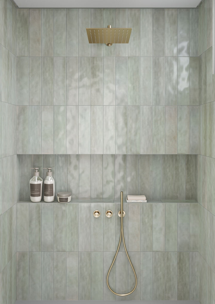 Village Hijau Glossy 4x16 Ceramic Wall Tile
