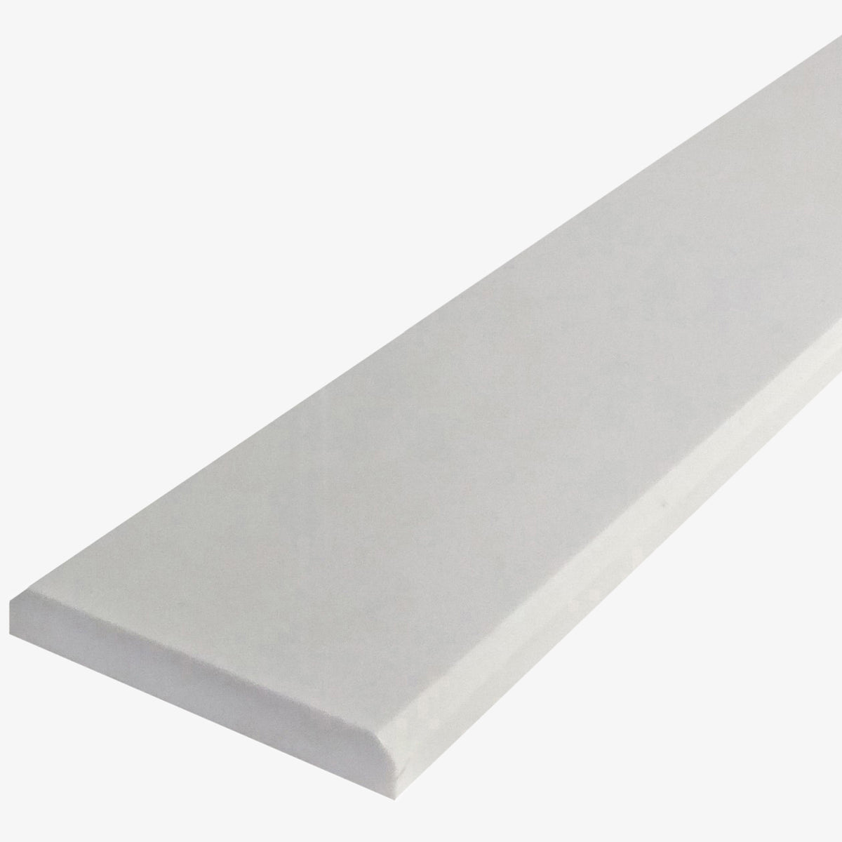 Snow White Engineered Marble Window Sill, Double Bevel, 6x72