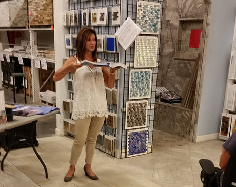 How To Apply Crystal Glass Grout? Jean Snell from The Tile Doctor Demonstrates