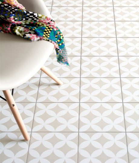 Decorative Graphic Tile Designs in Porcelain from Tile Outlets of America