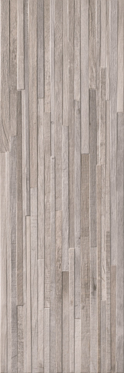 Azulejo de porcelana tipo tabla con aspecto de madera Sequoia White de 16x48