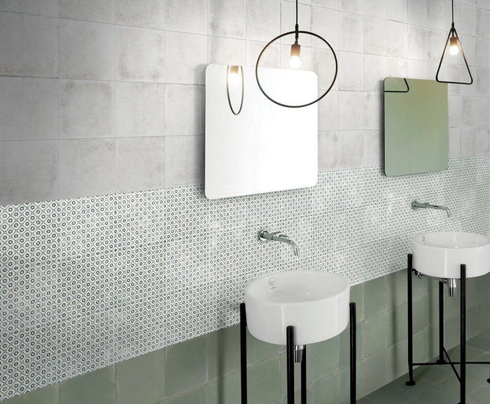 Vintage Bianco 8x8 Marble Look Porcelain Tile 2