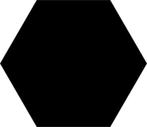 Basic Hex Black 8x10 Matte Porcelain Tile