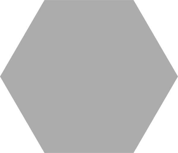 Basic Hex Silver 8x10 Matte Porcelain Tile