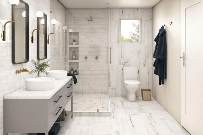 Fossile Polished 12x24 Stone Look Porcelain Tile 2