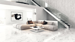 Venato Blanco Polished 12x24 Marble Look Porcelain Tile