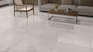 Amani Light Grey 32x32 Glossy Porcelain Floor Tile