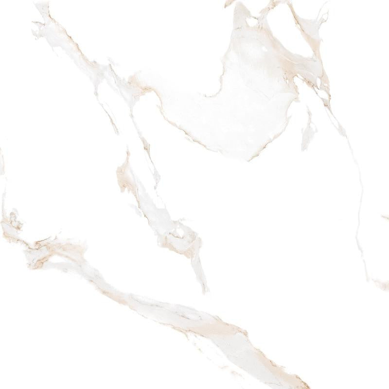 Azulejo de porcelana Domus Bianco Mate 32x32 con apariencia de mármol