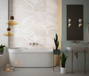 Izmir Ivory White Polished 24x24 Porcelain Tile