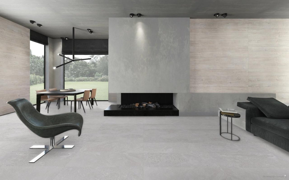Chamonix White 12x24 Porcelain Floor Tile