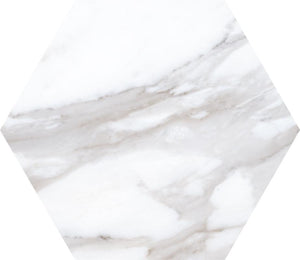 Apuan Hex 19x22 Marble Look Porcelain Tile
