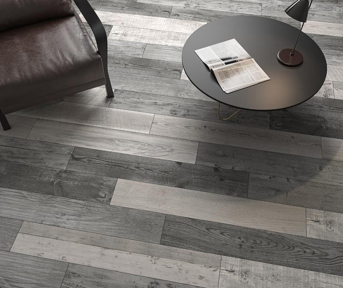 Firewood Cold 8x48 Wood Look Porcelain Plank Tile 2