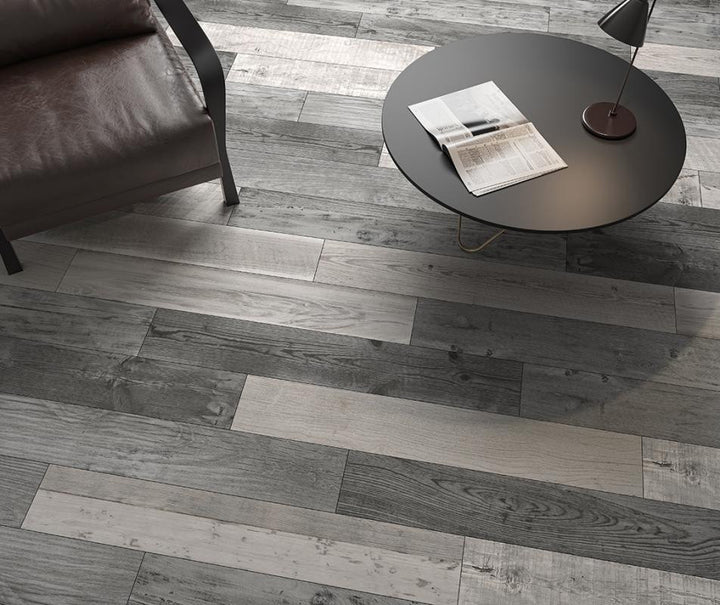 Firewood Cold 8x48 Wood Look Porcelain Plank Tile