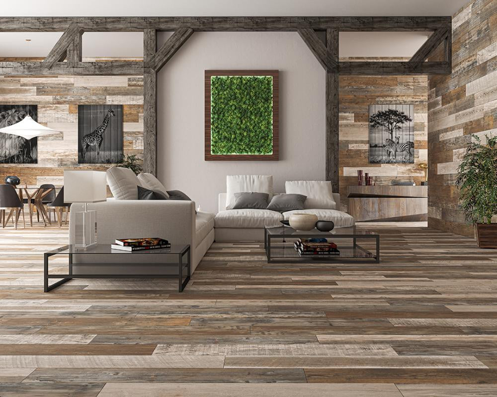 Firewood Warm 8x48 Wood Look Porcelain Plank Tile