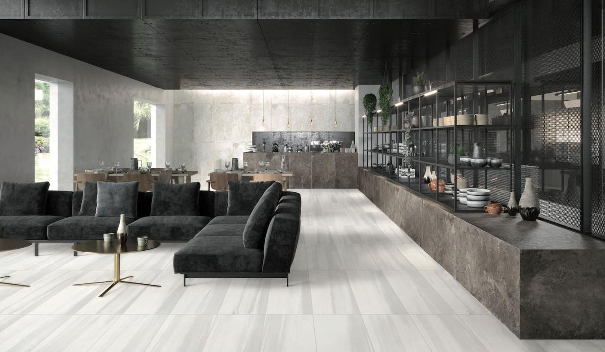 Nova White 12x24 Matte Porcelain Tile