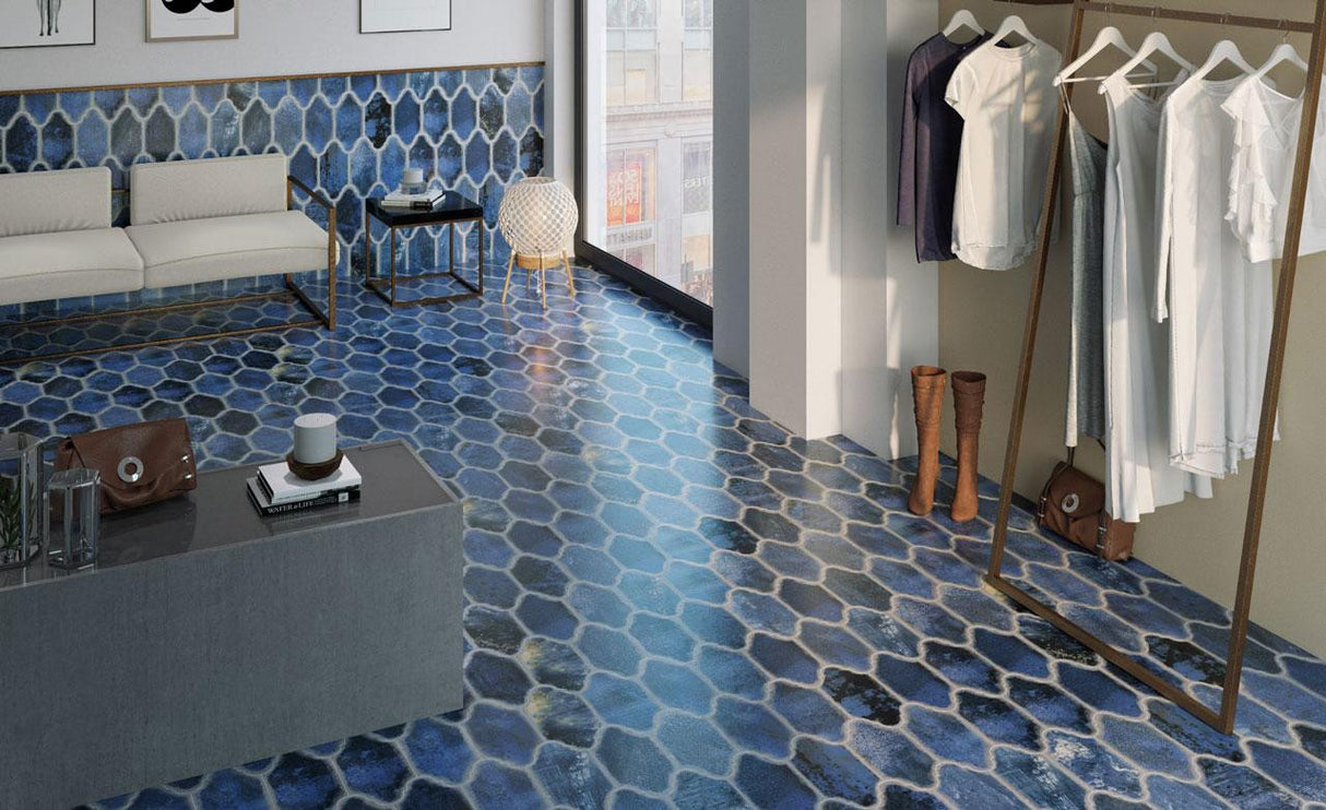 Dorne Blue Provenzal 6x13 Porcelain Tile