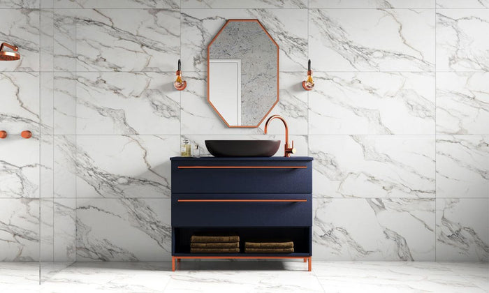 Alpino White 20x40 Satin Porcelain Tile 2