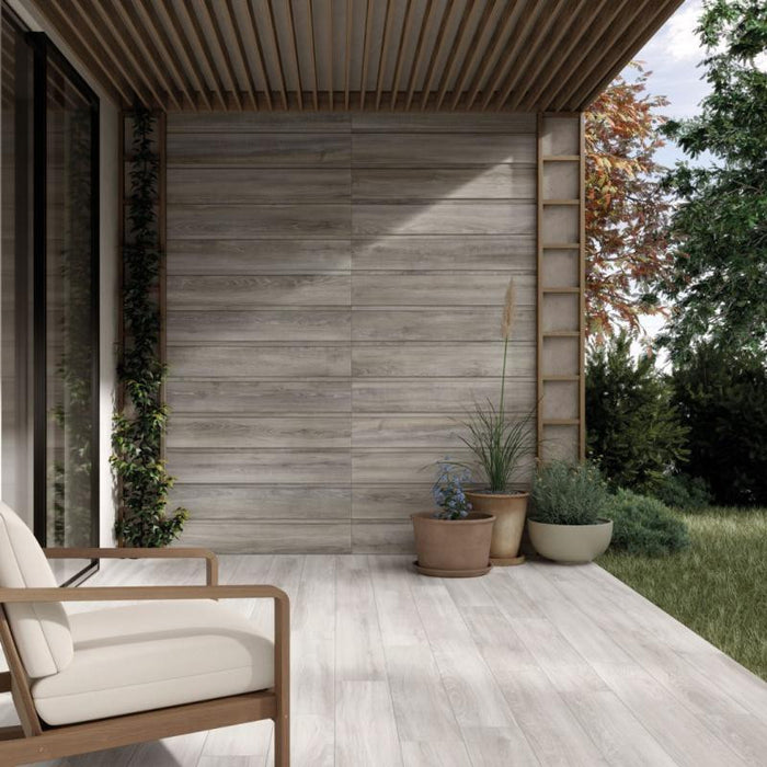 Ikon Alps 8x48 Grey Wood Look Porcelain Plank Tile 2