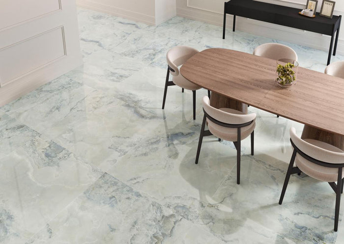 Scarlet Blue 24x48 Polished Statement Porcelain Tile 3