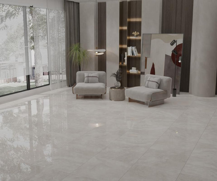 Izmir Cream Polished 12x24 Porcelain Tile