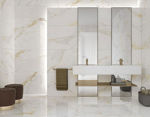 Marshall Gold 24x48 Polished Marble Look Porcelain Tile