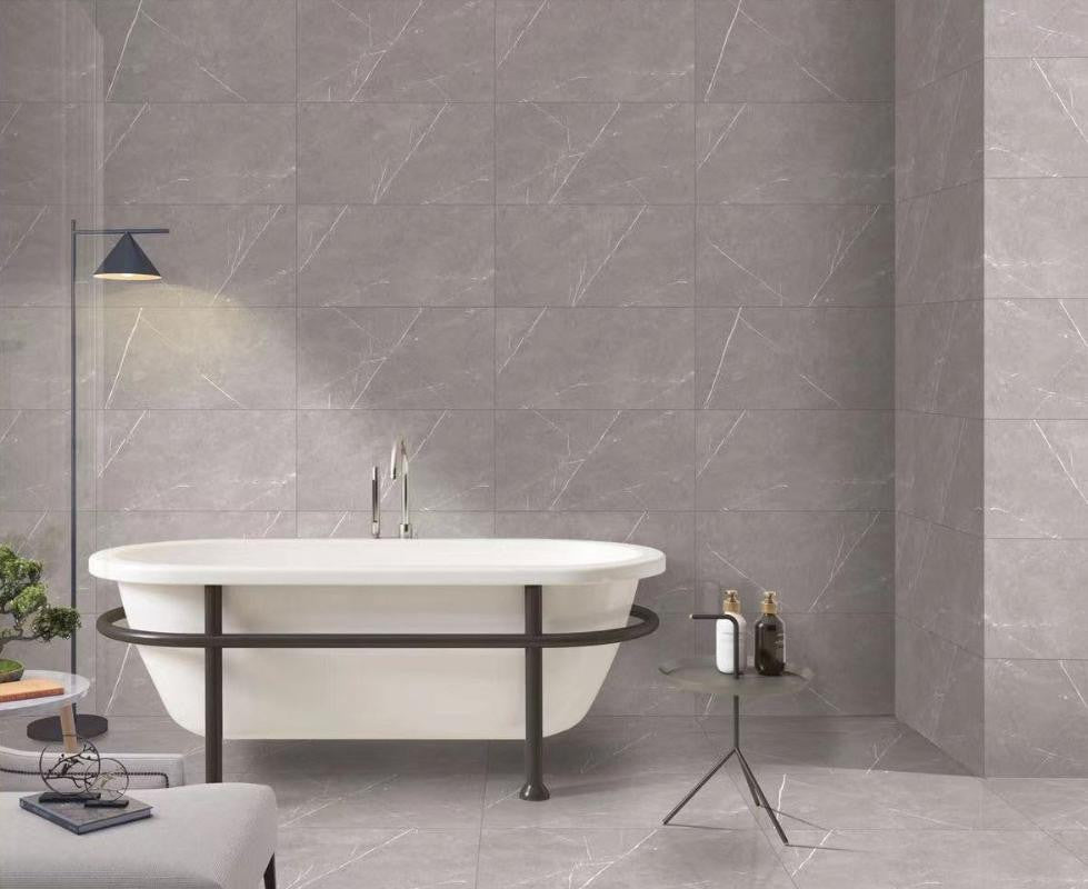 Sande Pewter 12x24 Polished Porcelain Tile