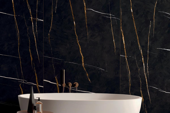 Sahara Noir 24x48 Marble Look Porcelain Tile 3